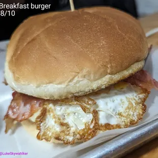 Breakfast burger