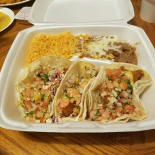 Three fish taco dinner..Out of this world good!!
