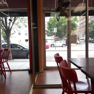 Spiderman decor on the windows