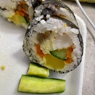 Kimbab(spoiled cucumber &amp; uncooked rice)