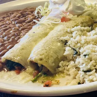 Spinach enchiladas