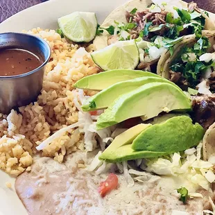 Carnitas Street Tacos plate