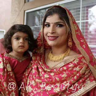 Makeup &amp; dupatta setting