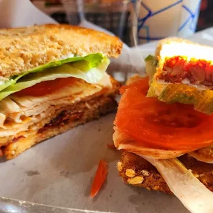 Turkey club sandwich