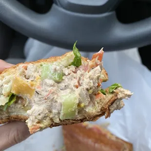 After several bites cross sectional view