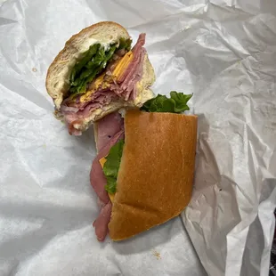 Ham Sandwhich with extras