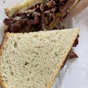 Tony's Hot Pastrami Sandwich on sourdough