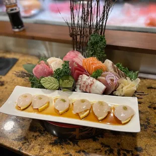 sashimi, sushi and sashimi, food, sushi