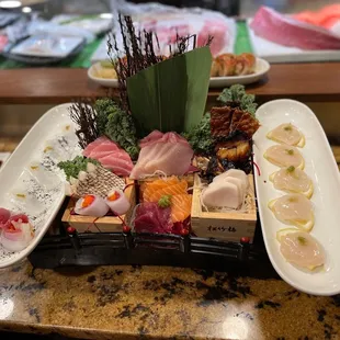 sashimi, sushi and sashimi, food, sushi