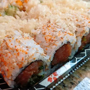 Various Rolls (Eel Avocado, Salmon Avocado, Dynamite Roll, Houston Roll, Crunchy Roll)