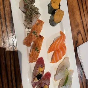 sashimi, sushi and sashimi, food, sushi