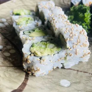 Cucumber avocado roll