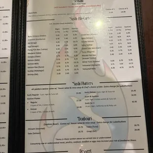 Menu updated 12/2024