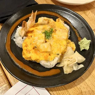 a plate of food on a table