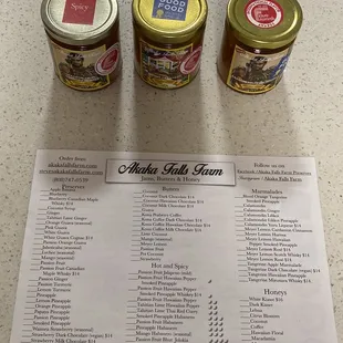 List of their items. Passion fruit Carolina Reaper is supposed to be their hottest.
