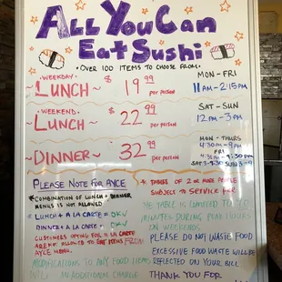 Ayce prices as of 4/14/23