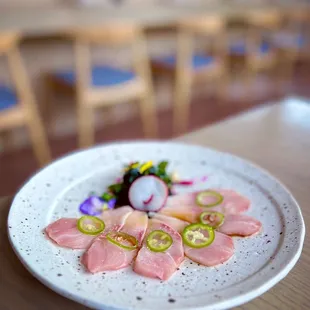 Yellowtail carpaccio- my fave!! Fresh and fantastic!!