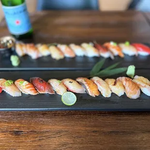 12 pc Omakase Nigiri, fish flown in from Japan | $68 (2 sets shown)