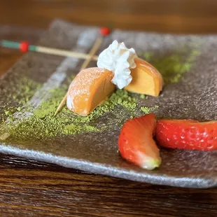 Complimentary Dessert: Mango Mochi Ice Cream
