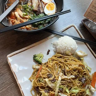 Beef Stir Fry, Spicy Ramen