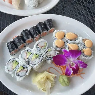 sushi, sashimi, sushi and sashimi, food