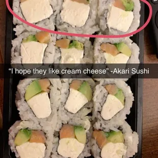 Ridiculous amounts of cream cheese.