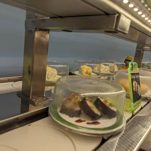 Various sushis spinnin' right 'round and 'round!