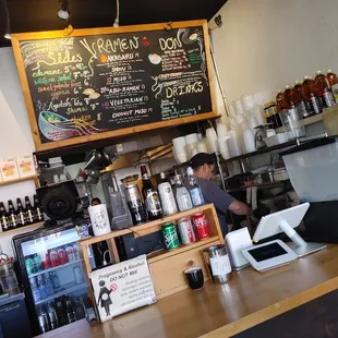 a man behind the counter