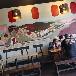 sushi and sashimi, interior