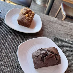 Chocolate pound cake and banana bread