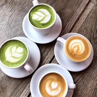 Matcha Lattes and Cappuccinos