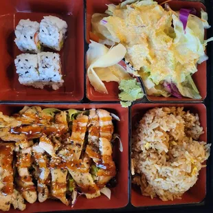 Tempura chicken bento box