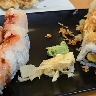 Thai Chili Roll (on left)