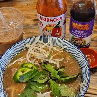 Combo Pho and Vietnamese coffee. 100% Yumm