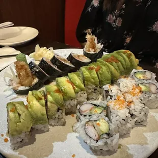 My DIL&apos;s sushi plate with the California roll for my grand daughter