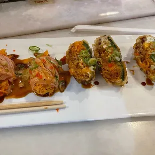 Golden salmon appetizer  Jalapeño sandwiches