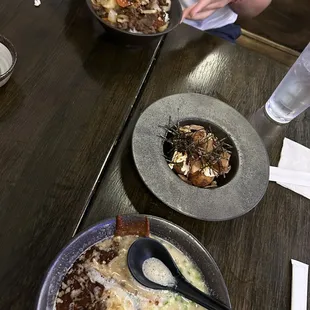 Tonkotsu Garlic Ramen, Takoyaki, Bulgogi (Korean Style Beef)