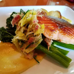 Perfectly cooked salmon