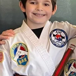 Max learning independence in martial arts.  See our blog at www.akflexington.com for his essay!