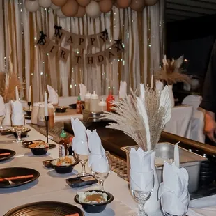 My daughter's birthday dinner set up.