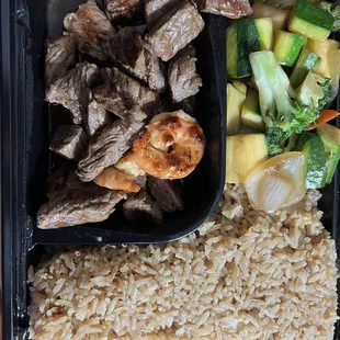 a meal in a plastic container