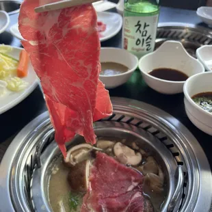 Best Wagyu beef hotpot! All-you-can-eat ~ my lunch!