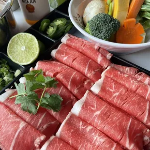 Wagyu beef  Bowl of Veggie = Perfect Meal!
