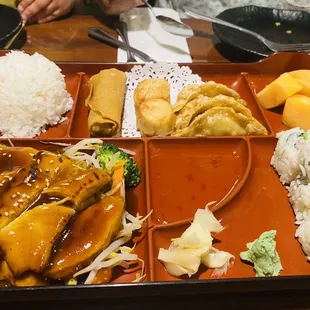 Chicken teriyaki bento box. Came with tons of food.