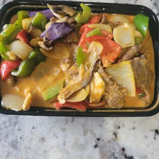 Ped pad with red curry