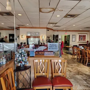 the dining area