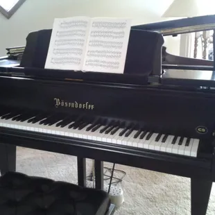 Enjoy playing Grand Piano at Lessons
