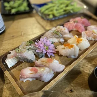 various types of sushi