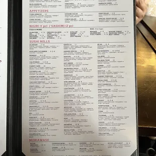 Sushi Menu (Mar2023)
