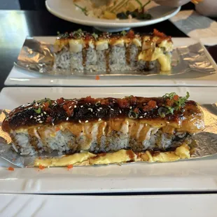 Lion King and Golden Scallop roll